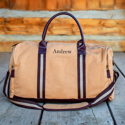 Personalized Heavy Canvas Weekender Duffle Bags